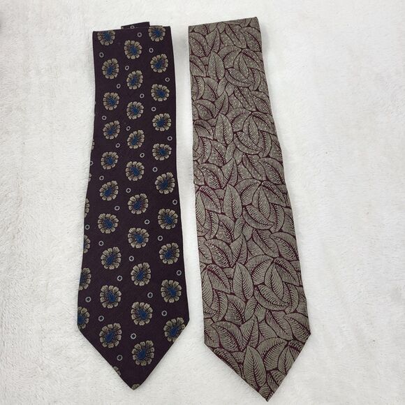 GIORGIO ARMANI lot of 2 mens standard silk ties - Picture 1 of 7